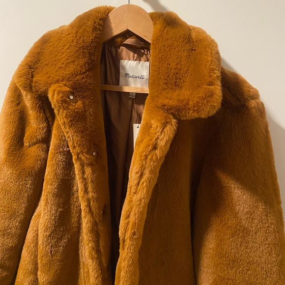 NWT | Madewell | Faux-Fur Crop Coat - Picture 9 of 16